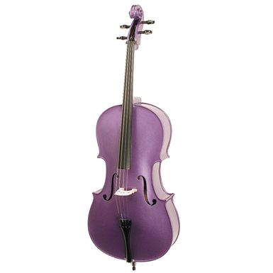 image of Stentor 1490CPU Harlequin Cello. 3/4 Purple with sku:stn-1490cpu-guitarfactory
