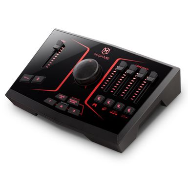 image of M-Game Solo USB Streaming Mixer and Audio Interface with LED Lighting with sku:mgamesolox-adorama