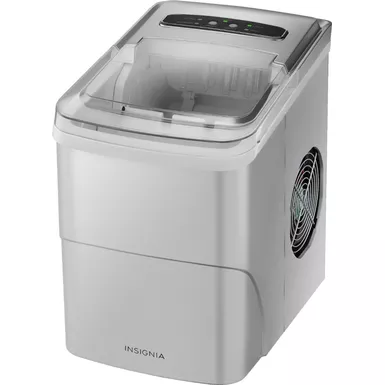 image of Insignia™ - Portable Ice Maker with Auto Shut-Off - Silver with sku:bb21186509-bestbuy