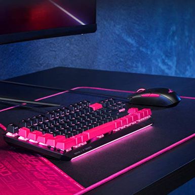 ASUS Optical Gaming Mouse - ROG Strix Impact II Electro Punk Edition | 6,200 DPI Sensor | Wired Gaming Mouse for PC | Ultimate Comfort...
