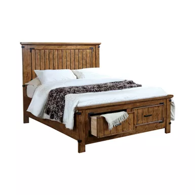 Brenner Full Storage Bed Rustic Honey