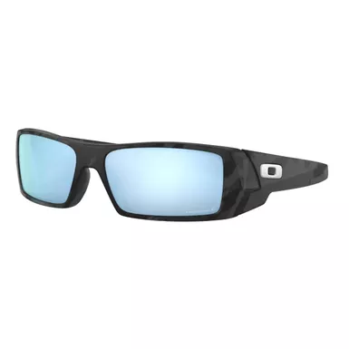 Oakley Men's Gascan Sunglasses (OO9014-8160, Matte Black Camo/Prizm Deep Water Polarized)