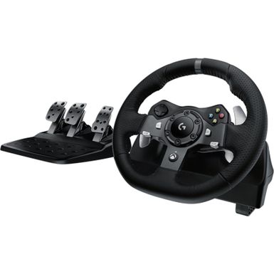 image of Logitech - G920 Driving Force Racing Wheel and pedals for Xbox Series X|S, Xbox One, PC - Black with sku:bb19780416-4223402-bestbuy-logitech