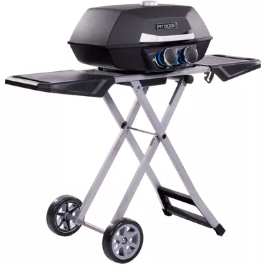 Pit Boss - 2-Burner Portable Gas Grill with Collapsible Cart - Black Sand