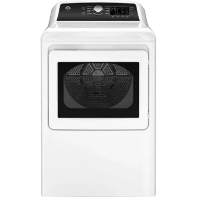 image of GE - 7.4 Cu. Ft. Front Load Electric  Dryer with Sensor Dry - White on White with sku:bb22063904-bestbuy