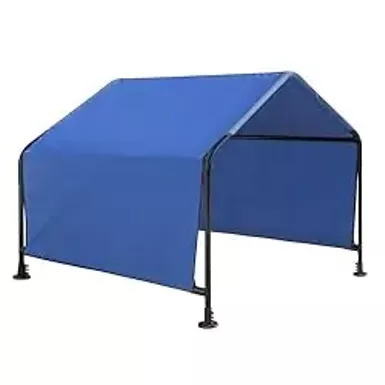 image of ShelterLogic 5' Outdoor Pet Shade, Versatile Pet Canopy Tent for Medium to Large-Breed Dogs, Cats, Small Animals and Livestock, Blue with sku:b0cwjbgqnc-amazon
