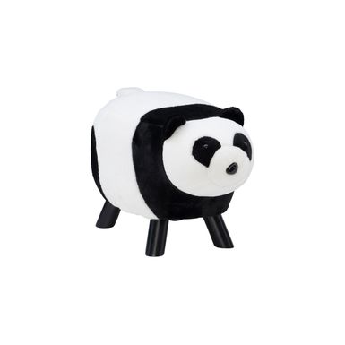 image of Pinkley Panda Bear Ottoman Stool - Black/White with sku:gj35kvpl5n1tl3pmez6q4wstd8mu7mbs--ovr