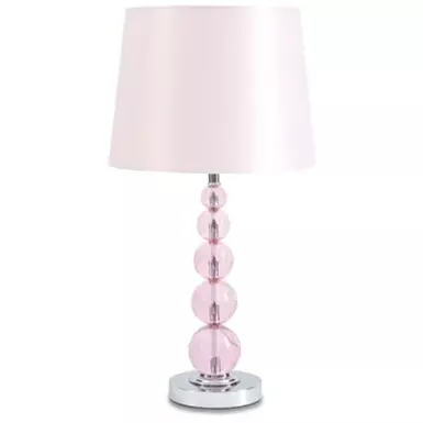image of Pink Letty Crystal Table Lamp (1/CN) with sku:l857664-ashley