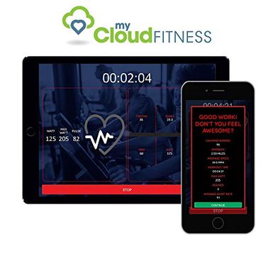 exerpeutic folding bluetooth smart cloud fitness magnetic upright exercise bike