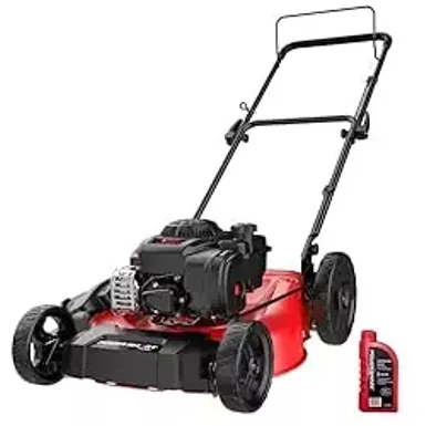 PowerSmart 21" 2-in-1 Push Lawn Mower, 125cc Engine, Adjustable Cutting Height, Lightweight, Easy Assembly