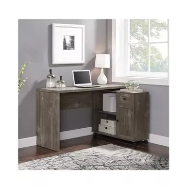image of Waverly Workstation Desk - Grey - Wood Finish with sku:bb21954140-bestbuy