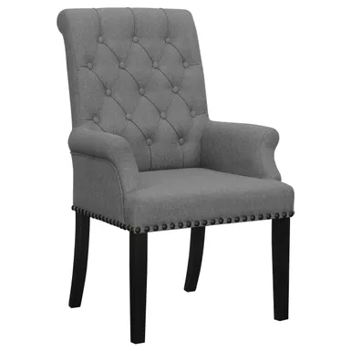 image of Alana Upholstered Tufted Arm Chair with Nailhead Trim with sku:115163-coaster