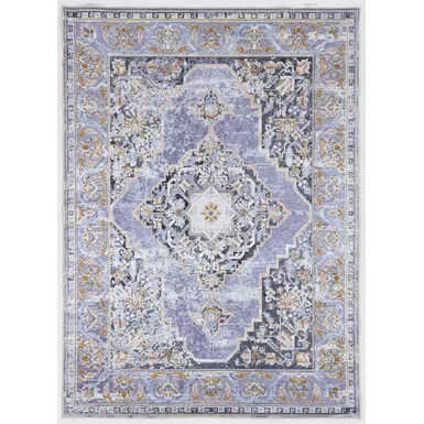 Higgins Lavendar And Gray 5X7 Area Rug