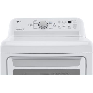 Alt View Zoom 11. LG - 7.3 Cu Ft Electric Dryer with Sensor Dry - White