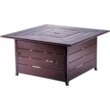 image of Legacy Heating - 45-Inch Square Fire Table - Brown with sku:bb22064782-bestbuy