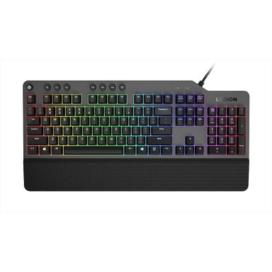 image of Lenovo - Legion K500 Full-size Wired RGB Mechanical Gaming Keyboard - Black with sku:bb21305606-6476526-bestbuy-lenovo