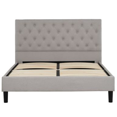 image of Ellie Upholstered Platform Bed, Queen with sku:47164-primo