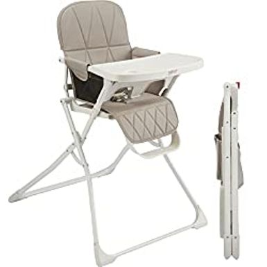 image of Primo PopUp Folding High Chair, 28x24x38 Inch (Pack of 1) Taupe with sku:b087rldlpc-ama-amz