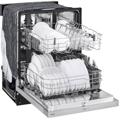 Alt View Zoom 12. LG - 24" Front Control Built-In Stainless Steel Tub Dishwasher with QuadWash and 50 dba - Stainless steel
