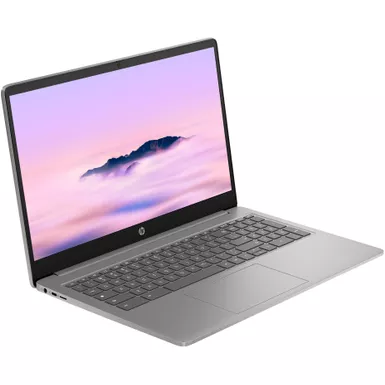 image of HP - 15.6" Full HD Chromebook Plus Laptop with Google AI - Intel Core i3 - 8GB Memory - 128GB UFS - Mineral Silver with sku:bb22187722-bestbuy