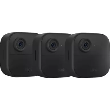 image of Blink - Outdoor 4 3-Camera Wireless 1080p Security System with Up to Two-year Battery Life - Black with sku:bb22187457-bestbuy