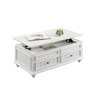 ACME Natesa Coffee Table w/Lift Top, White Washed