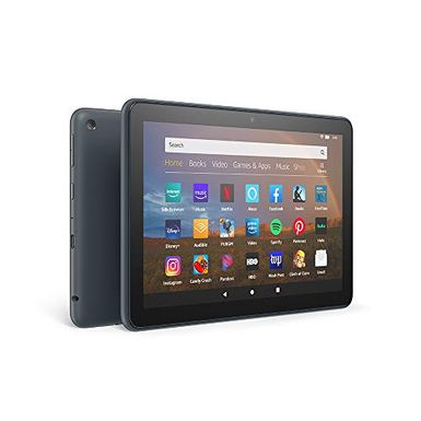 image of All-new Fire HD 8 Plus tablet, HD display, 64 GB, our best 8" tablet for portable entertainment, Slate, without Special Offers with sku:b07vwxtfry-ama-amz