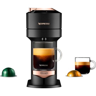 image of De'Longhi - Nespresso Vertuo Next Premium Coffee and Espresso Maker by De'Longhi   Black Rose Gold - Black Rose Gold with sku:bb21699147-6448767-bestbuy-nespresso