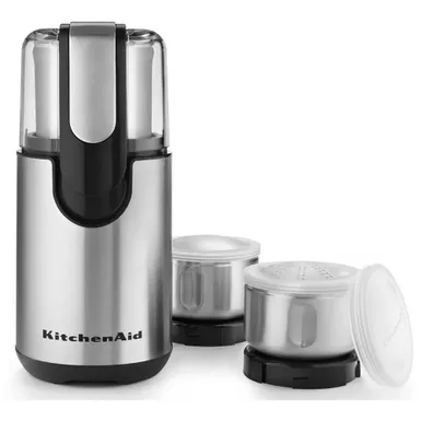 image of KitchenAid Blade Coffee and Spice Grinder with Separate Grinding Bowls/Blades in Onyx Black with sku:bcg211ob-almo