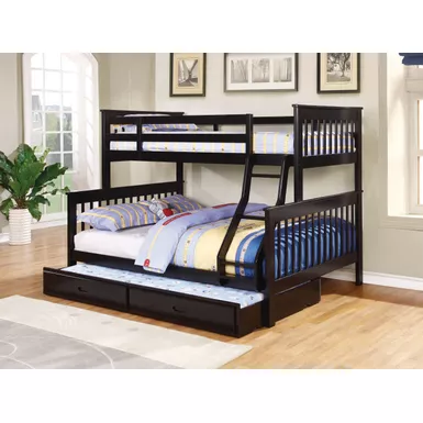 image of Chapman Twin over Full Bunk Bed Black with sku:460259-coaster