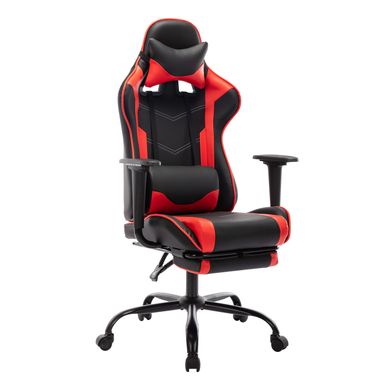 image of Furniture of America Matas Two-toned Reclining Gaming Chair - Red & Black with sku:n8bayqjsg5bbzlcneszligstd8mu7mbs--ovr