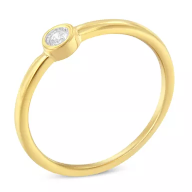 14K Yellow Gold Plated .925 Sterling Silver Miracle Set Diamond Accent Promise Ring (J-K Color, I1-I2 Clarity) - Choice of size