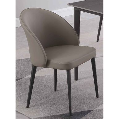 image of Somette Modern Curved Back Side Chair with Tapered Steel Legs, Set of 2 - Set of 2 - Dining Height - Grey with sku:p-igcsdqb0eqigkkk_p6rwstd8mu7mbs-chi-ovr