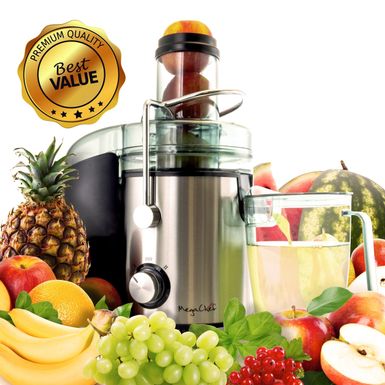 image of MegaChef Wide Mouth Juice Extractor with Dual Speed Centrifugal Juicer - No - N/A - Juice Extractor with sku:xjupuwwnzvmhp1hf2f3ntqstd8mu7mbs--ovr
