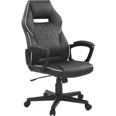 image of Insignia™ - Essential PC Gaming Chair - Black with sku:bb22053851-bestbuy