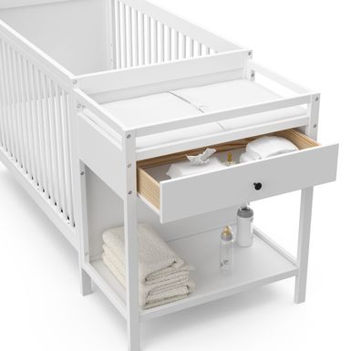 Graco Fable 4-in-1 Convertible Crib and Changer - Pebble Gray