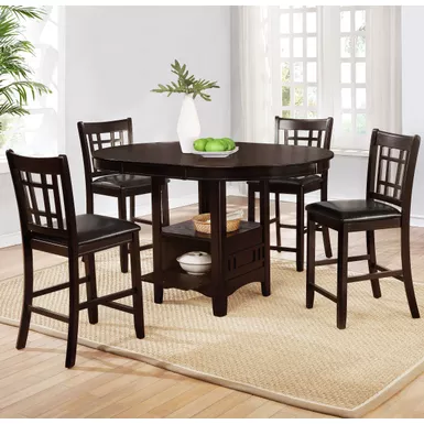 image of Lavon 5-piece Counter Height Dining Room Set Espresso and Black with sku:102888-s5-coaster
