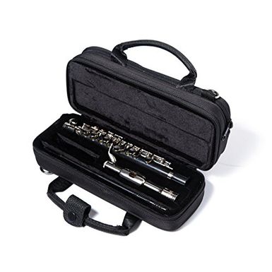 image of Paititi Professional Centertone Composite Wood Piccolo Flute Silver Plated Head Joint Ebonite Composite Wood Body with Case with sku:b01n0i8aem-pai-amz