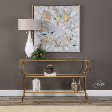 image of Uttermost Deline Gold Console Table - Console Table with sku:uqdk71lp-7m7koi9vfos3astd8mu7mbs-overstock