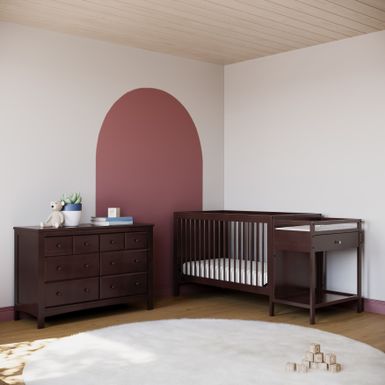 Graco Fable 4-in-1 Convertible Crib and Changer - Pebble Gray