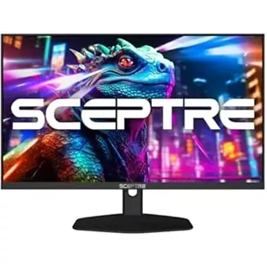 Sceptre 27-inch IPS eye care Monitor 100Hz DisplayPort HDMI and USB-C 100% sRGB Build-in Speakers, Machine Black (E275W-FP100T)