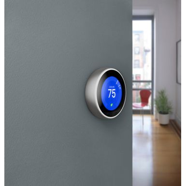 Alt View Zoom 15. Google - Nest Learning Smart Wifi Thermostat - White