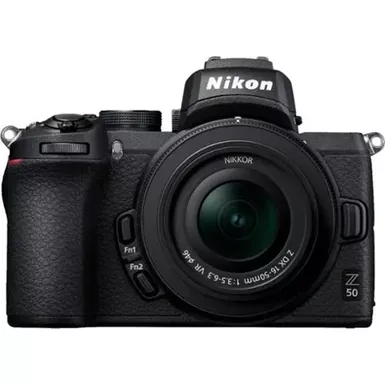 image of Nikon - Z50 Mirrorless 4K Video Camera with NIKKOR Z DX 16-50mm f/3.5-6.3 VR Lens - Black with sku:bb21405109-bestbuy