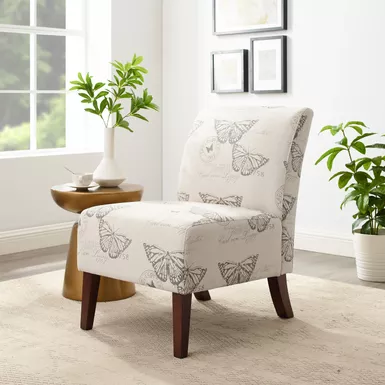 image of Lombard Slipper Chair Butterfly with sku:lfxs1581-linon