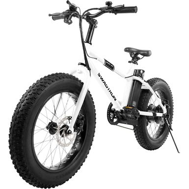 Left Zoom. Swagtron - EB-6 20" Electric Bike w/ 20-mile Max Operating Range & 18.6 mph Max Speed - White