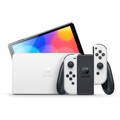 Nintendo Switch 64GB OLED Console with White Joy-Con Controllers Bundle with Carry Case & Screen Protection, Metroid Dread