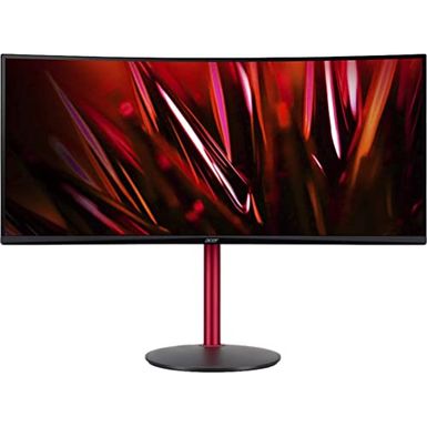 image of Acer Nitro XZ342CU P 34" 21:9 UWQHD 144Hz Curved VA LED LCD Gaming Monitor, Built-In Speakers, Black with sku:acmcx2aap05-adorama