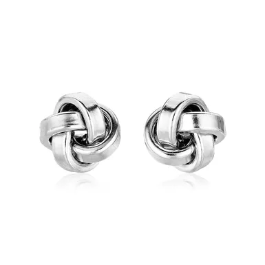 image of Sterling Silver Polished Love Knot Earrings with sku:66605-rcj