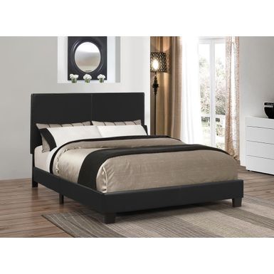 image of Mauve Bed Upholstered Queen Black with sku:300558q-coaster