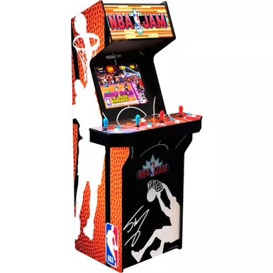 image of Arcade1Up - NBA Jam SHAQ Edition 19" Arcade with Lit Marquee - Multi with sku:bb22040855-bestbuy